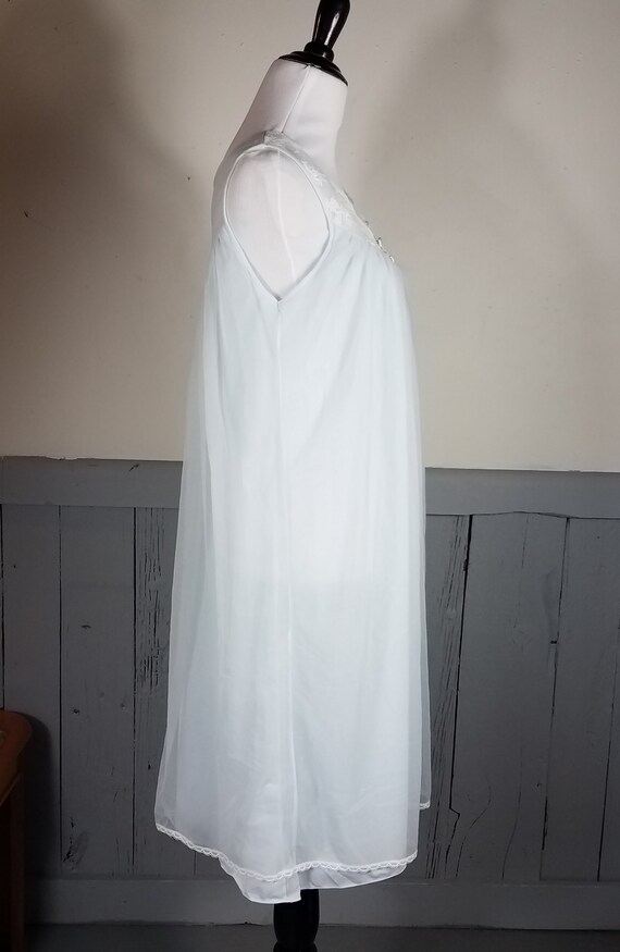 Vintage 2 layer nylon nightgown size medium sheer… - image 3