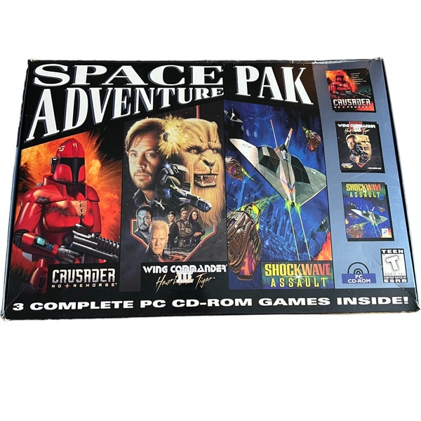 VTG Space Adventure Pak PC Games Wing Commander III 3 Shockwave Assault Crusader Pc cd rom Condition: complete 3 games and