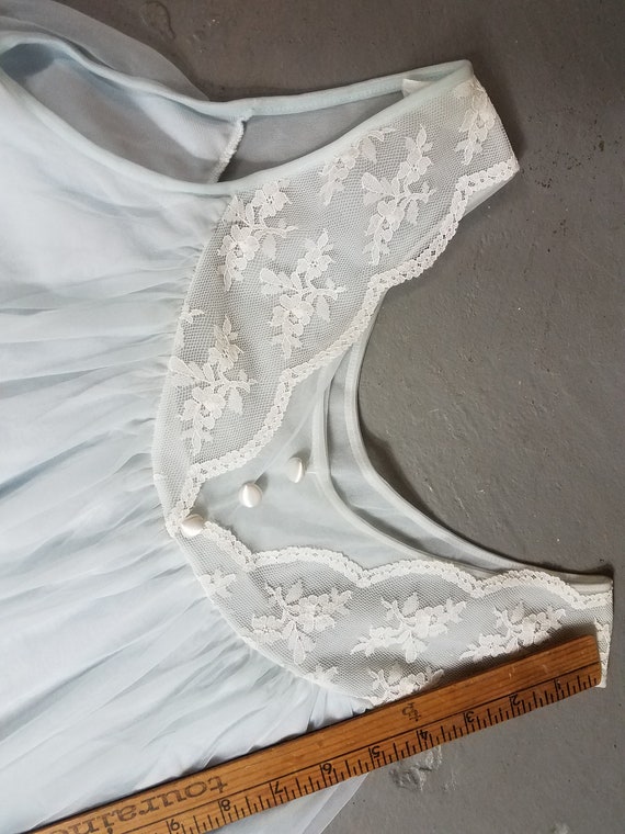 Vintage 2 layer nylon nightgown size medium sheer… - image 7