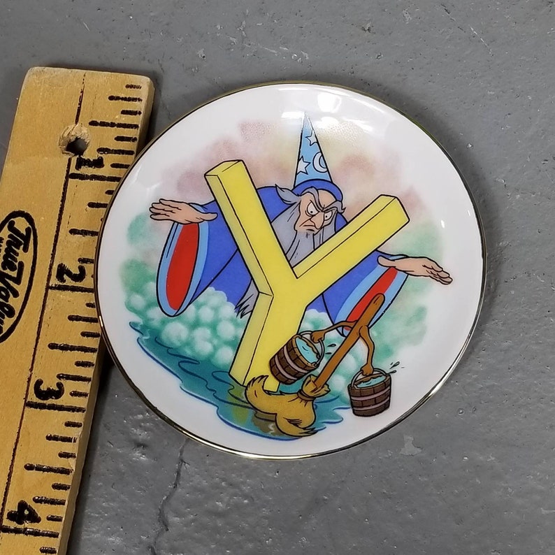 Disney's Alphabet Miniature Plate Y Yensid Fantasia wizard ...