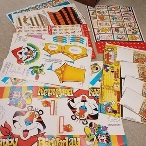 vintage Kellogg&#39;s Party Kit vintage advertising cereal ephemera tony the tiger toucan sam Kellogg&#39;s cereal