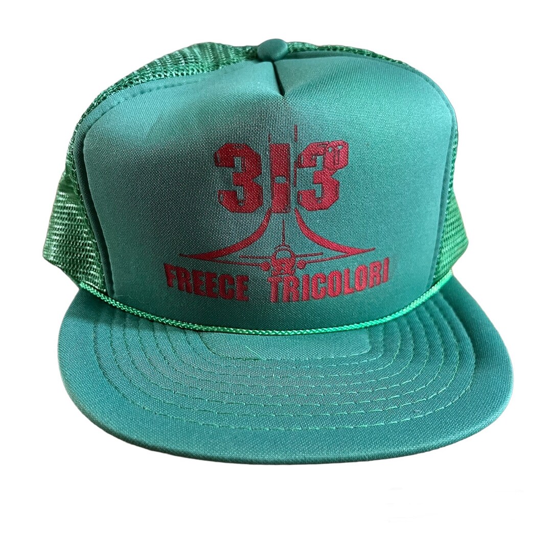 Vintage Mesh Trucker Style Hat Adjustable Frecce Tricolori 313 Italian ...