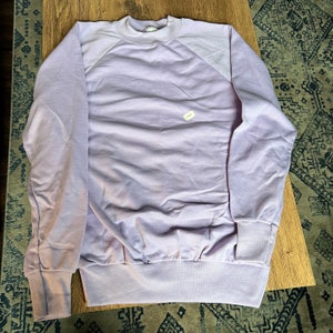 NWT Vtg 80s 90s Sweatshirt Raglan Soft Purple XL Lavender 50/50 solid pastel