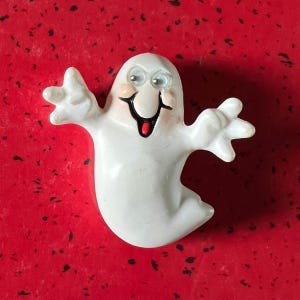 VTG  80s Halloween Ghost Pin Brooch White Hallmark 1987 Googly Eyes Condition: preowned