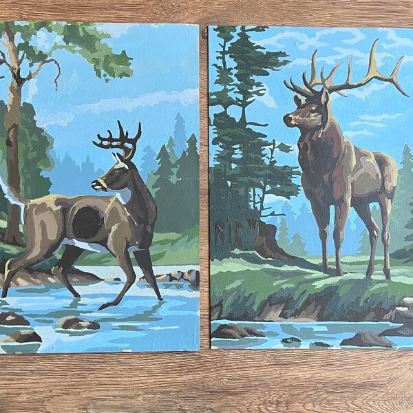 Elk Painting Etsy