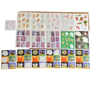 VTG 80s Hallmark Sticker Lot Baby Animals, Halloween, Christmas, scratch N Sniff, Betsey Clark, beads & ballerina Condition unused vintag