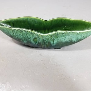 Vtg Canadian Art Pottery Beauceware Beauce 493 planter Deco lava drip