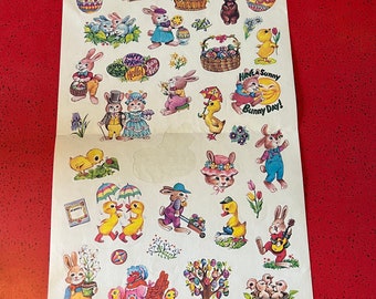 1985 EASTER spring Stickers Yuri Salzman 80s VTG scholastic Extremely rare