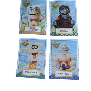 vintage 1994 Les Aventures de Timmy le Dent, cartes à collectionner État : légères éraflures, bon dans l'ensemble