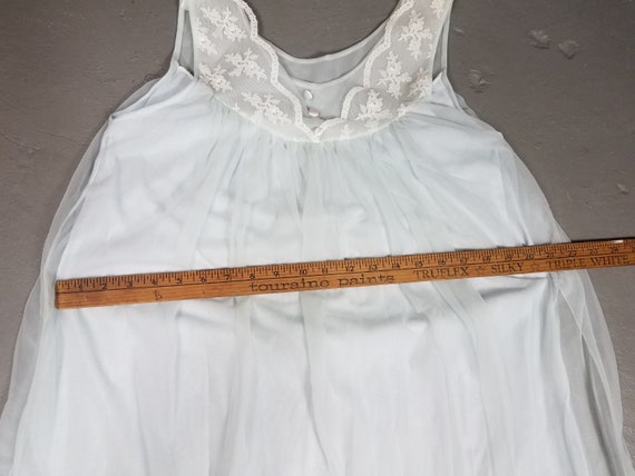 Vintage 2 layer nylon nightgown size medium sheer… - image 10