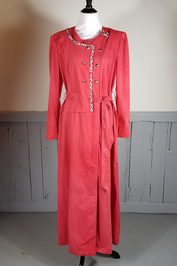 Womens Pink trench coat long embellished glam full