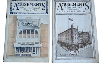 Vintage Amusements Travel Brochure Philadelphia PA. Atlantic City NJ Travel ephemera Condition: great overall