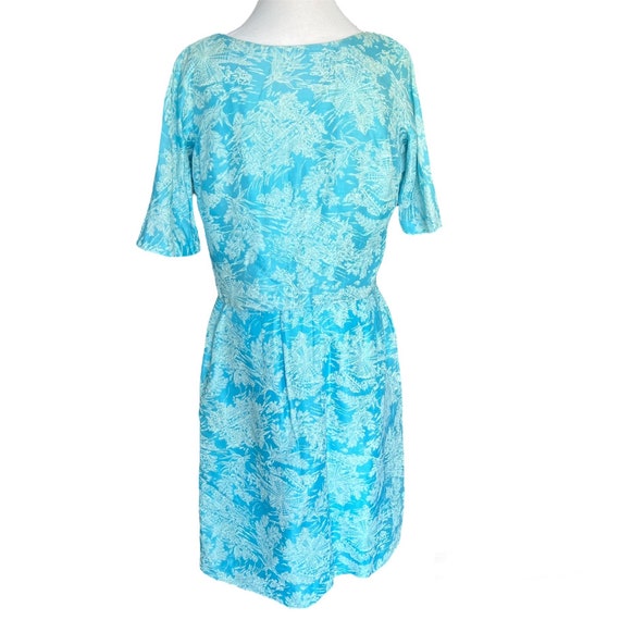Vintage 1950s Sheath Dress Set Spring Easter Blue… - image 6