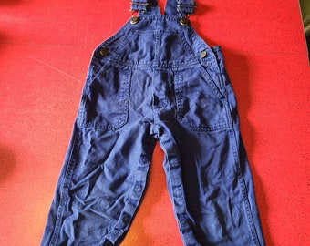 Vtg 80s 90s Okie Dokie Toddler Overalls 2T Dark blue USA