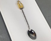 Vintage Toshikane Spoon Gods Of Fortune JUROJIN God of Longevity Tokyo 50s
