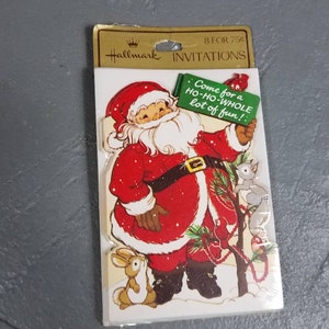 VTG Die-cut Hallmark Weihnachtskarte einladungen 8pk NIP