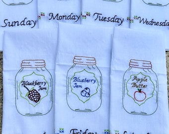 Hand Embroidered Tea Towels a Jam for every day (7)
