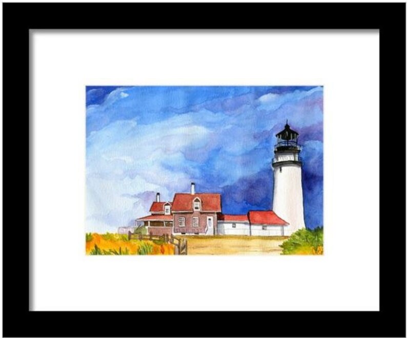 Truro Lighthouse Cape Cod Wall Art Canvas Wall Decor Art Home Etsy