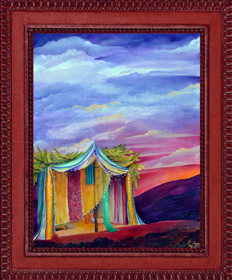 Judaica Art 'sukkah' PRINT Jewish Wall Art Canvas Wall Etsy