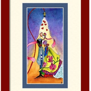 Jewish wedding gift 'Cherish' Art PRINT Romantic Judaica wall art