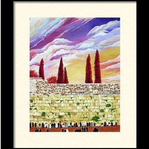 Judaica Art 'Jerusalem Prayers' PRINT Jewish home decor