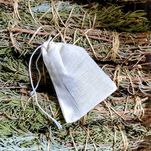 Handcrafted Rosemary Sachet Bags from my personal garden | Botanical Sachet | Homegrown Herbs | Home Garden | Herbal Charm | Aromatherapy