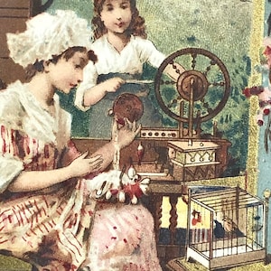 Antique trade card Au Bon Marche