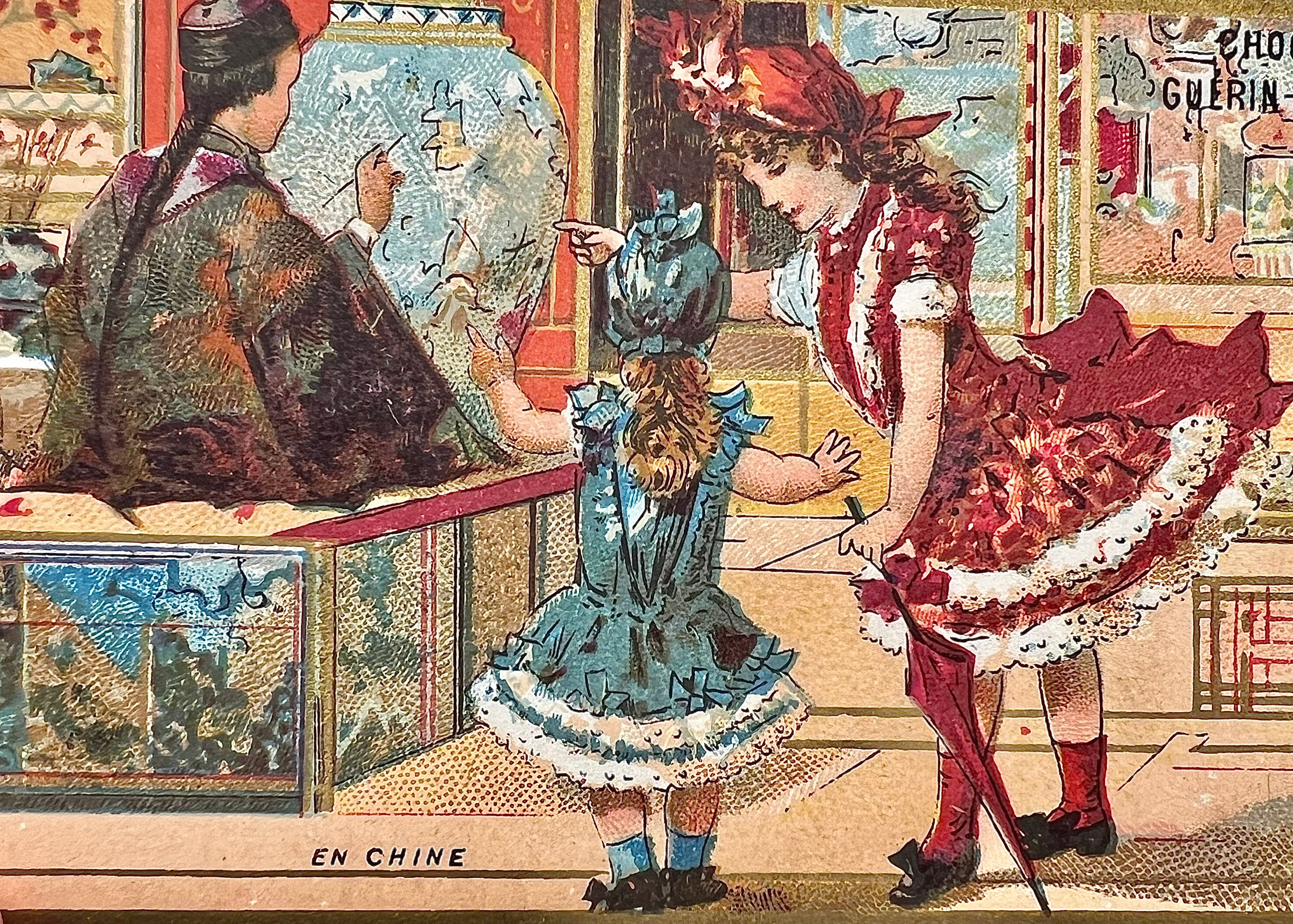 アンティーク　フランス　クロモス　8枚セット　Guerin Boutron Guérin Boutron - Etsy