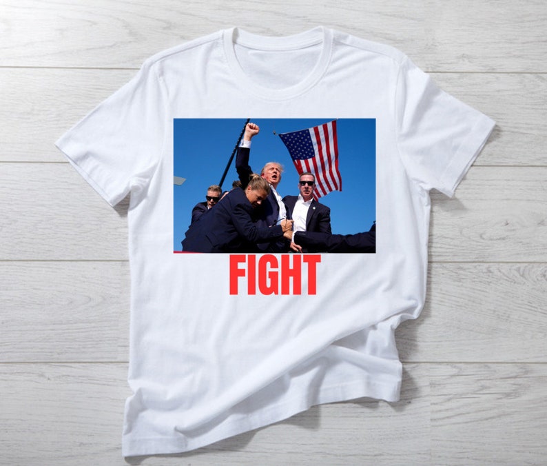 Baskets Trump Sneakers FIGHT FIGHT FIGHT, édition 2024, Blanc, Montantes, Taille Homme 11