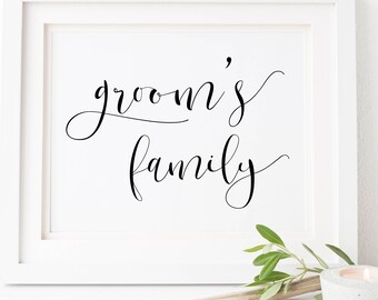 reserved for groom s family sign reserved sign reserved etsy