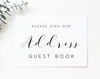 guest address book etsy