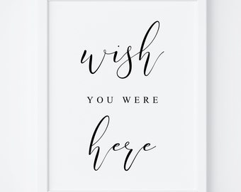 Wish You Were Here Sign Etsy