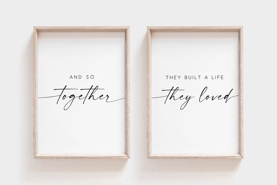 Romantic Decor *INSTANT DOWNLOAD* And So Together They Built A Life They Loved Printable Art Romantic Print Couple Quote Prints Romantic Decor *INSTANT DOWNLOAD* And So Together They Built A Life They Loved Printable Art Romantic Print Couple Quote Prints