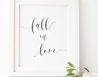 Fall In Love Sign-Fall In Love Printable-Wedding Printables-Autumn Wedding Reception Sign-Wedding Signs-Wedding Decor-Wedding Reception.