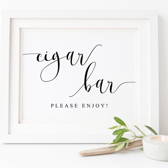 Cigar Bar Sign Wedding Cigar Bar Cigar Bar Wedding Wedding Etsy