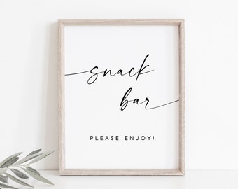 Snack Bar Sign-Late Night Snack Wedding Sign-Food Table Signs-Wedding Signs-Wedding Food Signs-Wedding Reception-Wedding Party Sign-Signs.