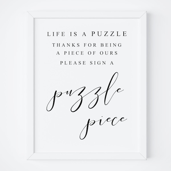Please Sign a Puzzle - Etsy