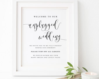 Unplugged Wedding Sign.Unplugged Wedding.Wedding Unplugged Sign.Ceremony Sign.Wedding Signage.Wedding Signs.Unplugged Ceremony Sign.