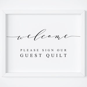 Welcome Please Sign Our Guest Quilt-Wedding Quilt GuestBook Sign-Guestbook Sign-Wedding Quilt Sign-Quilt Printable-Quilt Guestbook Printable