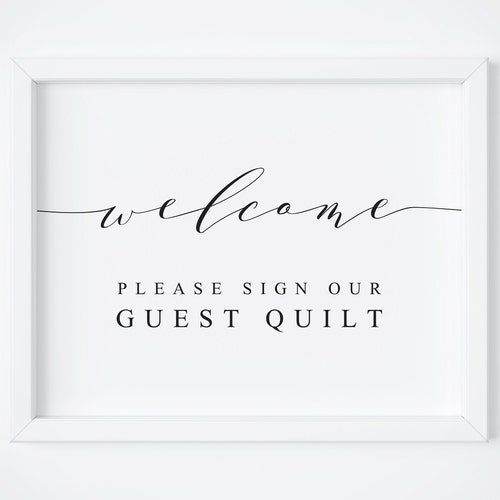 Please Sign Our Guest Quiltwedding Quilt Guestbook Etsy