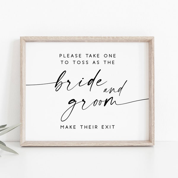 Wedding Toss Sign-Please Take One To Toss Sign-Wedding Printables-Wedding Cofetti Sign-Wedding Decor-Ceremony Exit-Wedding Ceremony Sign.