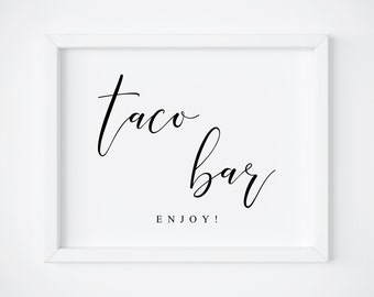 Taco Bar Wedding Sign.Taco Bar Sign.Wedding Food Sign.Wedding Signs.Taco Bar Sign Printable.Wedding Table Sign.Wedding Printables.Signs.