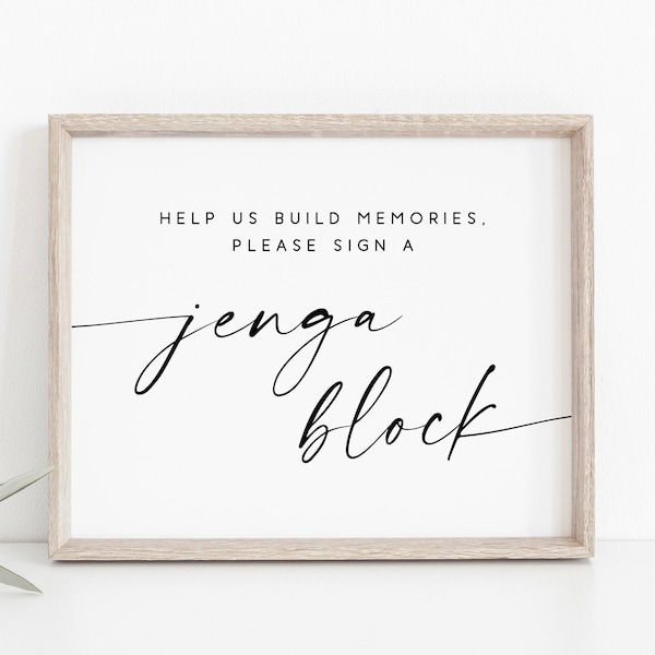 Jenga Wedding Sign - Etsy