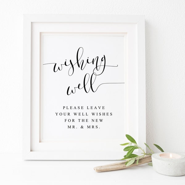 Wishing Well Sign. Wishing Well Printable. Wedding Signs. Engagement Wedding Sign. Wedding Advice Sign. Wedding Table Sign. Sign Printable.