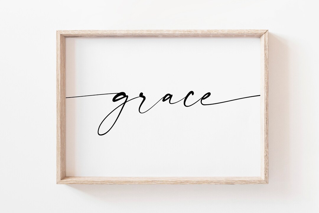 Grace Printable Art. Bible Quote Print. Printable Quotes. Grace Sign ...