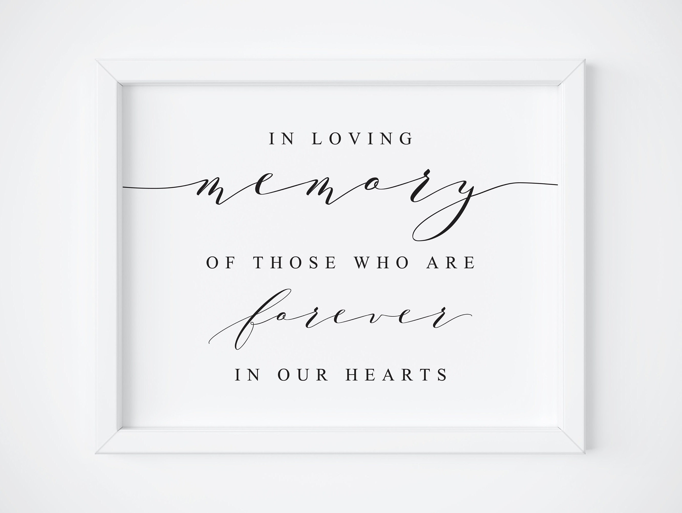 In Loving Memory Sign Wedding In Loving Memory Sign Memory Etsy