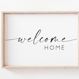 Bienvenue à la maison imprimable. Impression d&#39;art mural. Impression de devis. Panneau Bienvenue à la maison. Art imprimable. Impression typographique. Décoration d&#39;intérieur. Citations inspirantes.