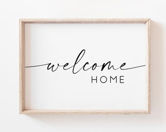 Welcome Home Printable. Wall Art Print. Quote Print. Welcome Home Sign. Printable Art. Typography Print. Home Decor. Inspirational Quotes.