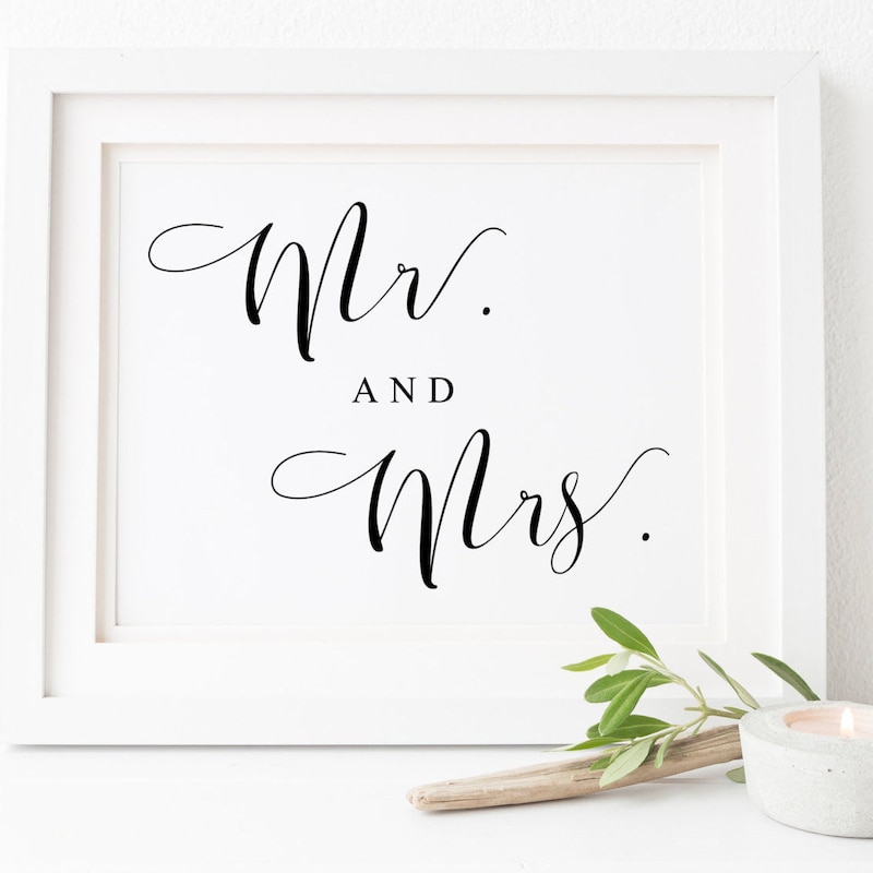 Mr and Mrs Printable - Etsy