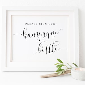 Please Sign Our Champagne Bottle-Champagne Bottle Guestbook Printable-Wine Bottle Guestbook Sign-Wedding Signs-Wedding Printable Sign-Signs.